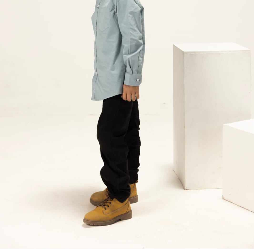 Soft Twill Black Chino Pants