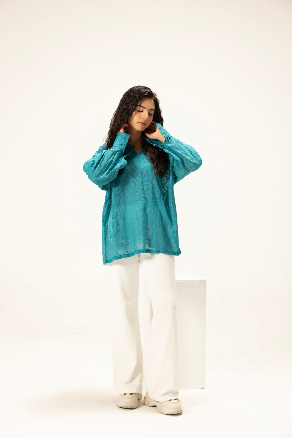 Aquamarine Structured Top