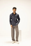 Indigo Silk-Look Minimalist