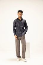 Indigo Silk-Look Minimalist