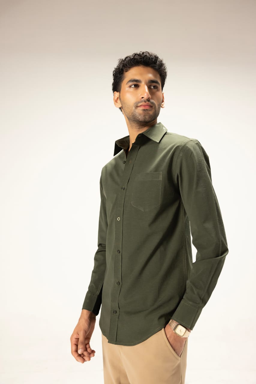 Olive Meridian Pocket Shirt