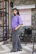 Lilac Lattice Tie-Top