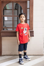Red Astronaut Graphic Tee