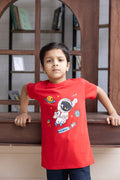 Red Astronaut Graphic Tee