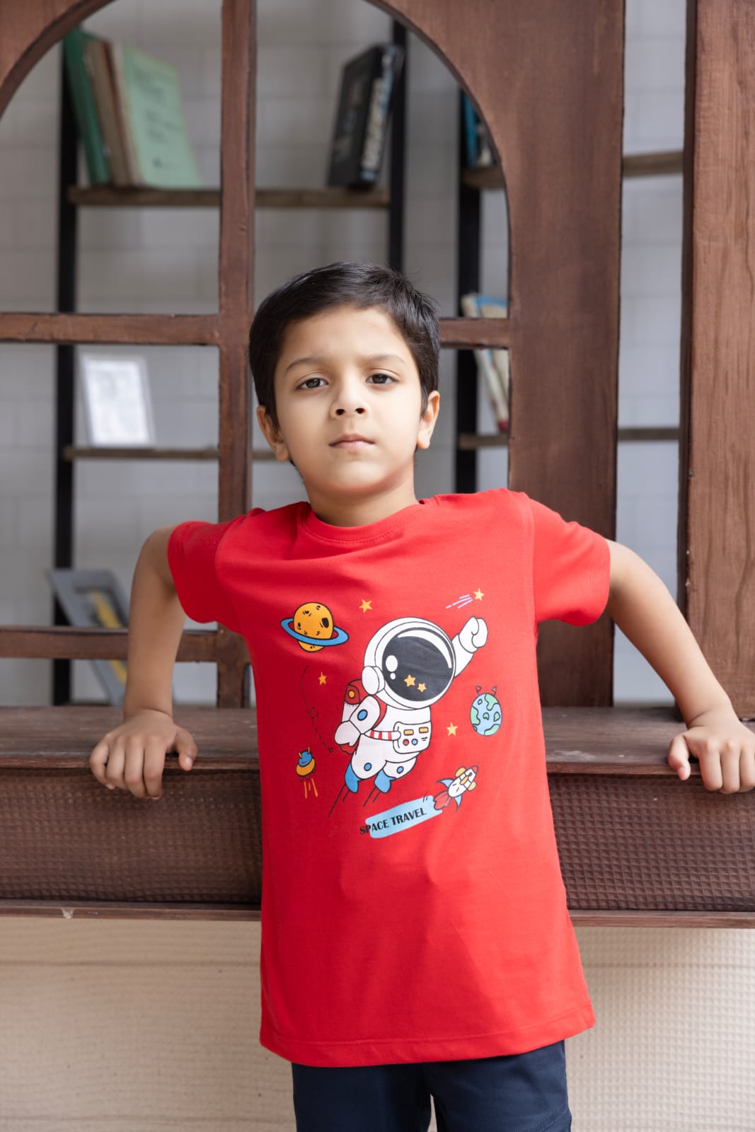 Red Astronaut Graphic Tee
