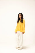 Saffron Meridian Cuff Top