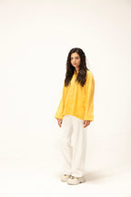 Saffron Meridian Cuff Top