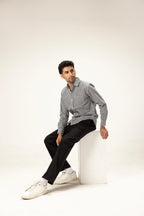 Onyx Grid Button-Down