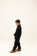 Classic Black Utility Button-Down