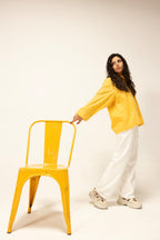 Saffron Meridian Cuff Top