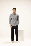 Onyx Grid Button-Down