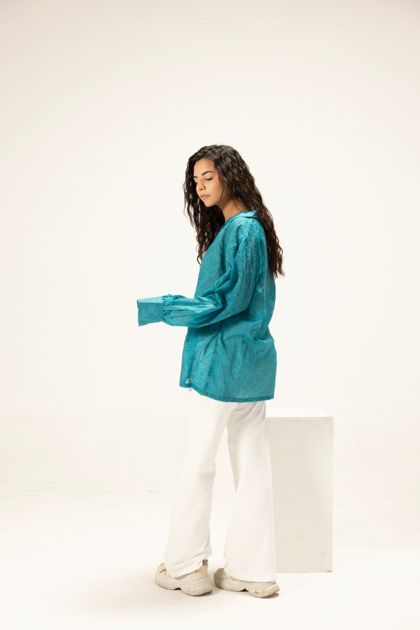 Aquamarine Structured Top