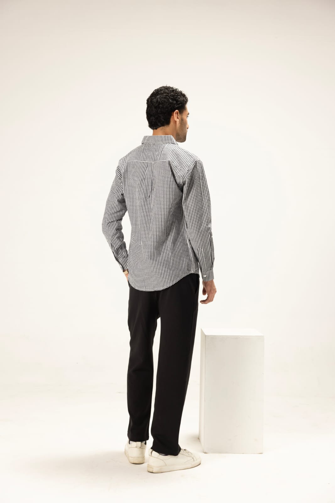 Onyx Grid Button-Down